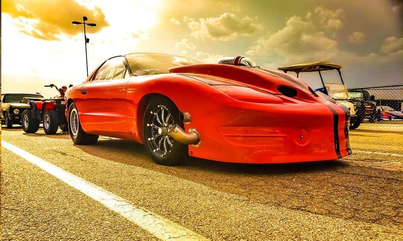 98-02 Firebird 5inch VFN Sloped Super Q lift off hood. (Hood And Scoop Both Extended to Windshield so it covers the wiper panel.)
