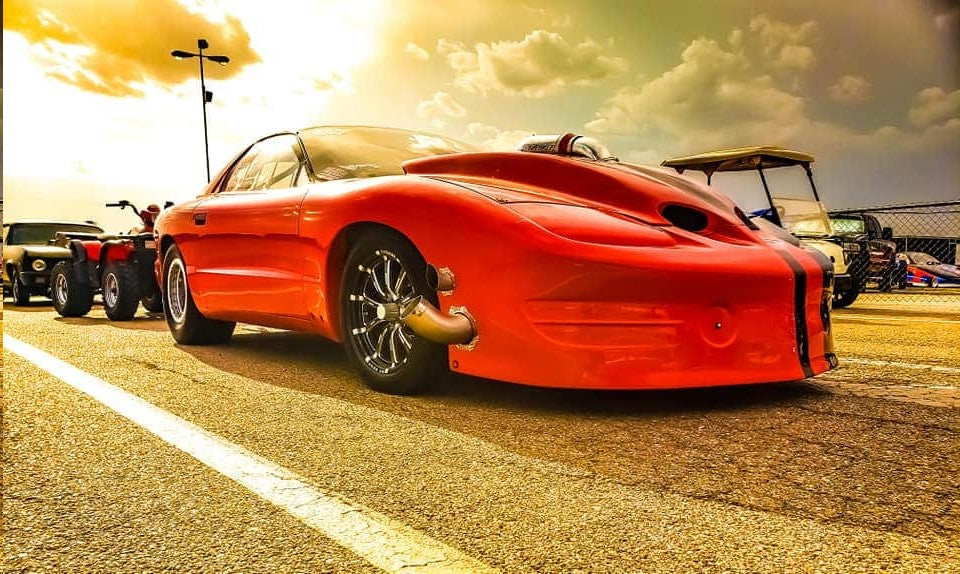 98-02 Firebird 5inch VFN Sloped Super Q lift off hood. (Hood And Scoop Both Extended to Windshield so it covers the wiper panel.)