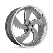 US Mags U133 24x9 5X4.75 Anthracite with Milled Diamond-Cut Lip wheel - view 1