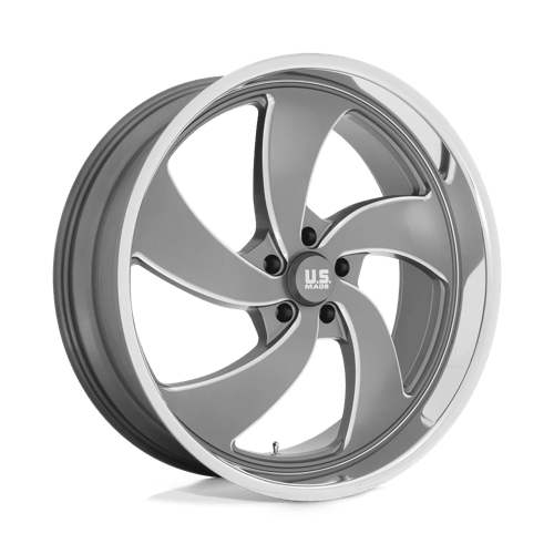 US Mags U133 24x10 5X5.0 Anthracite with Milled Diamond-Cut Lip wheel - view 2