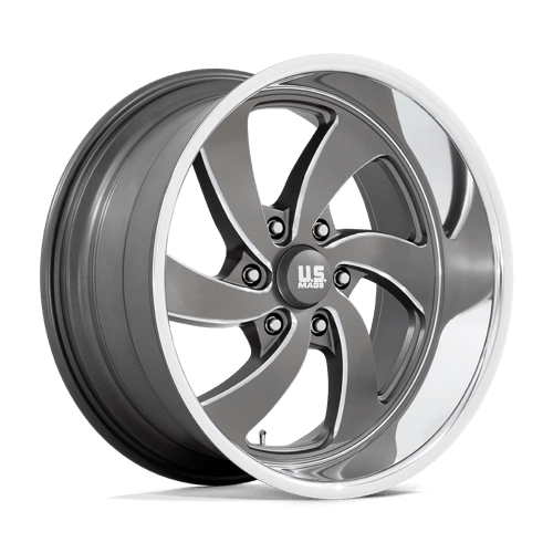 US Mags U133 20x8 6X5.5 Anthracite with Milled Diamond-Cut Lip wheel - view 1