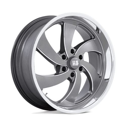 US Mags U133 22x10 6X5.5 Anthracite with Milled Diamond-Cut Lip wheel - view 1