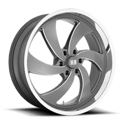 US Mags U133 24x10 6X5.5 Anthracite with Milled Diamond-Cut Lip wheel - view 2