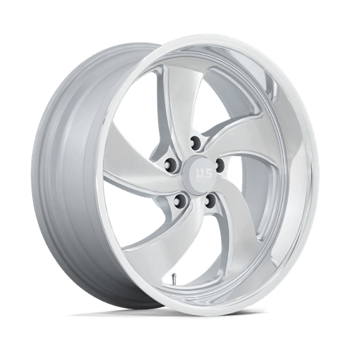 US Mags U134 20x8 5X4.75 Silver Brushed with Milled Diamond-Cut Lip wheel - view 2