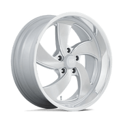 US Mags U134 20x8 5X4.75 Silver Brushed with Milled Diamond-Cut Lip wheel - view 1