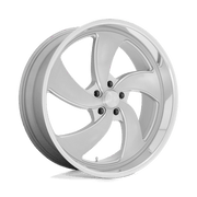 US Mags U134 22x8.5 5X5.0 Silver Brushed with Milled Diamond-Cut Lip wheel - view 2
