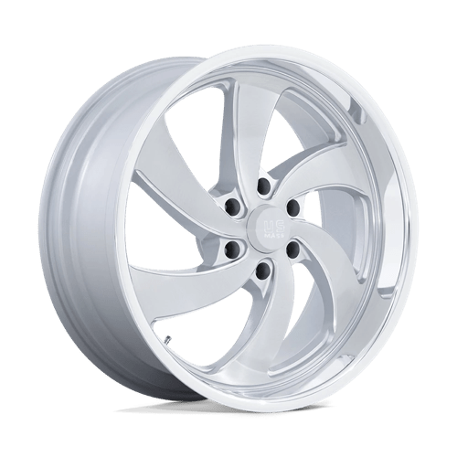 US Mags U134 22x10 6X5.5 Silver Brushed with Milled Diamond-Cut Lip wheel - view 1