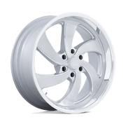US Mags U134 22x9 6X5.5 Silver Brushed with Milled Diamond-Cut Lip wheel - view 1