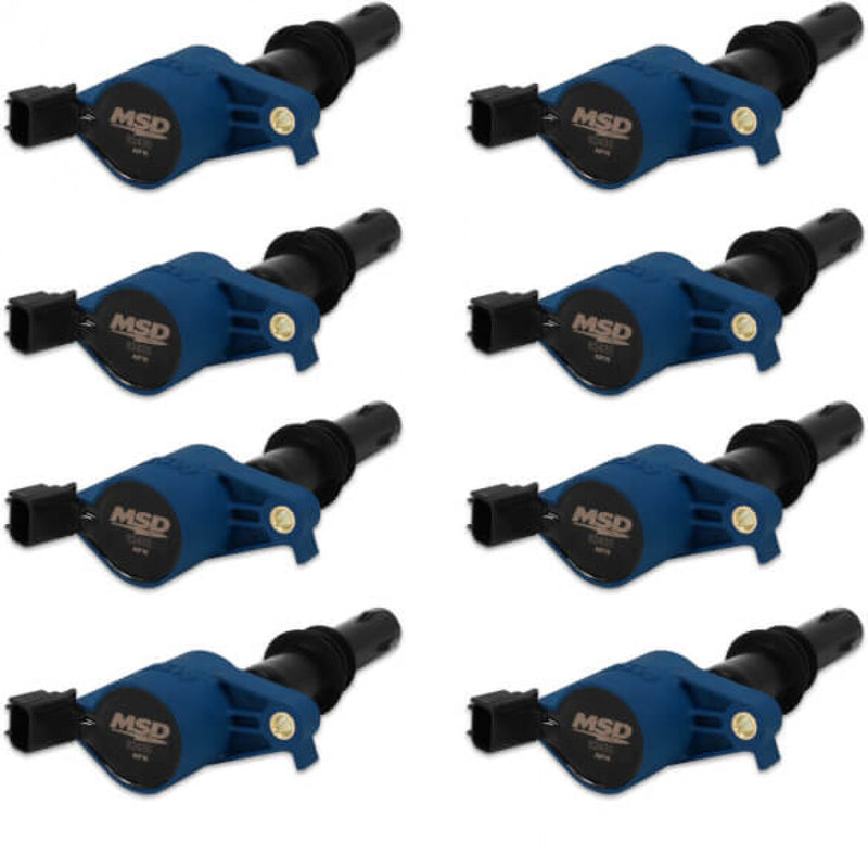 MSD Ignition Coil - Blaster - Ford 3-Valve V8 - Blue - 8-Pack