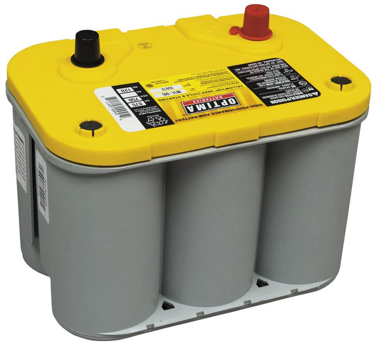 Battery, Yellow Top, 12 V, Deep Cycle, 750 Cold Cranking Amps, Top/Side Post, BCI Group 34/78