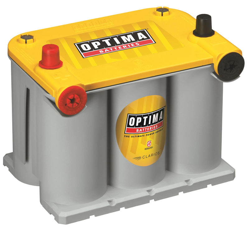 Battery, Yellow Top, 12 V, Deep Cycle, Starting, 650 Cold Cranking Amps, Top/Side Post, BCI Group D75/25,