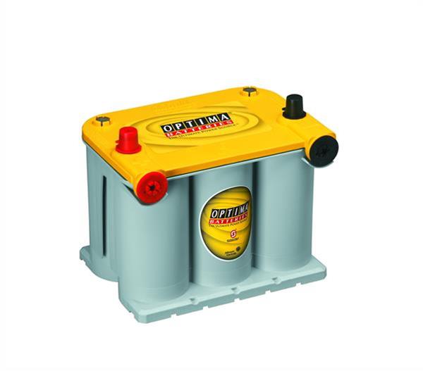 Battery, Yellow Top, 12 V, Deep Cycle, Starting, 650 Cold Cranking Amps, Top/Side Post, BCI Group D75/25,