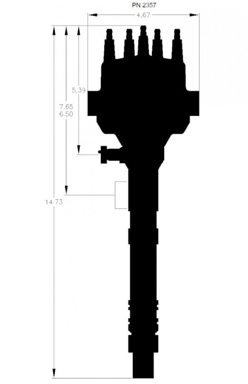 Chevy Cam Sync Distributor, Hall-Effect, Standard Cap
