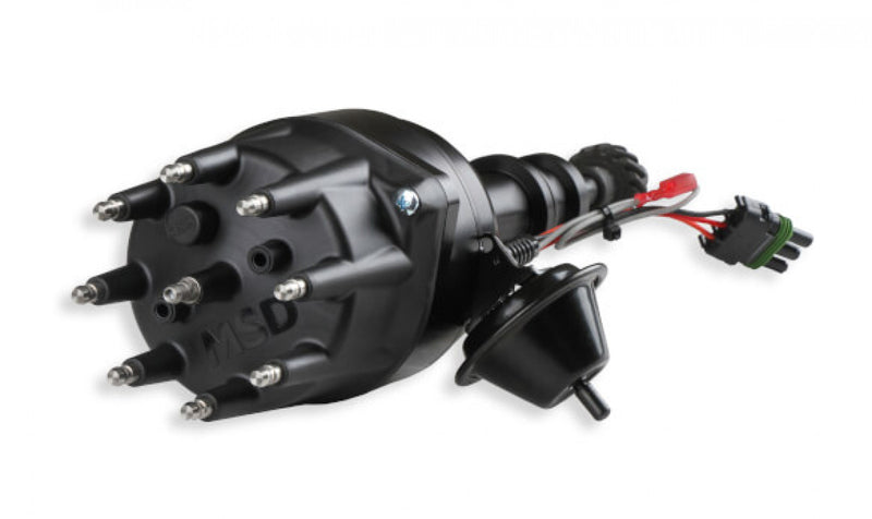 MSD Black Distributor, Ford, 351C-460, Ready-to-Run, Steel Gear