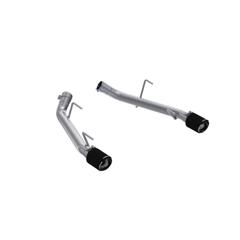 MBRP 05-10 Ford Mustang GT 4.6L T304 SS 2.5in Dual Axle-Back with CF Tips (Race Version) (CLOSE OUT)