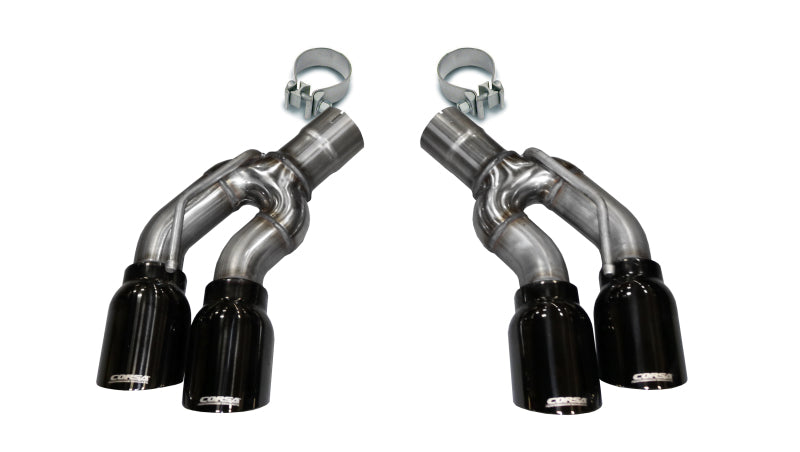 Corsa 16-17 Cadillac CTS-V 2.75in Inlet / 4.0in Outlet Black PVD Tip Kit (For Corsa Exhaust Only)