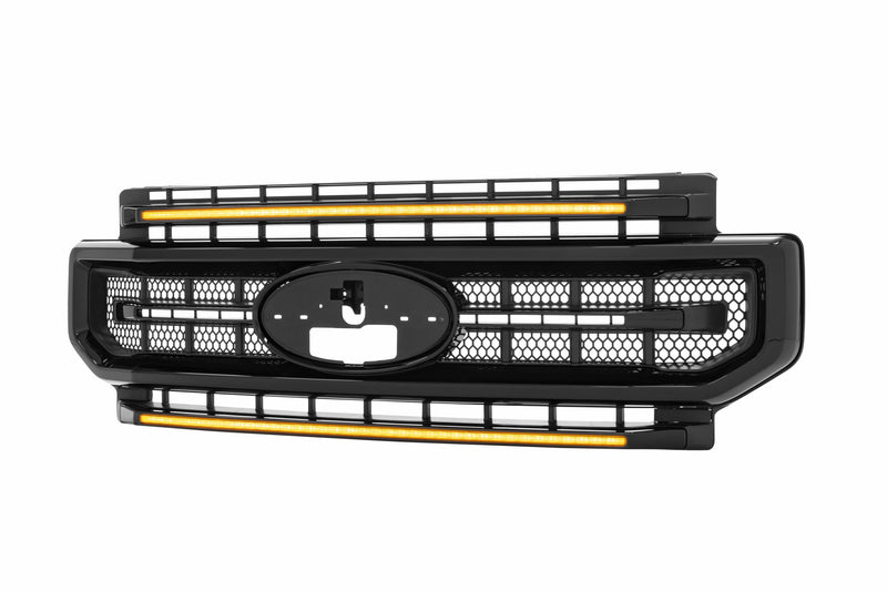 XBG LED Grille: Ford Super Duty (20-22) (Unfinished / Amber DRL)
