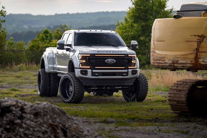 XBG LED Grille: Ford Super Duty (20-22) (Unfinished / Amber DRL)