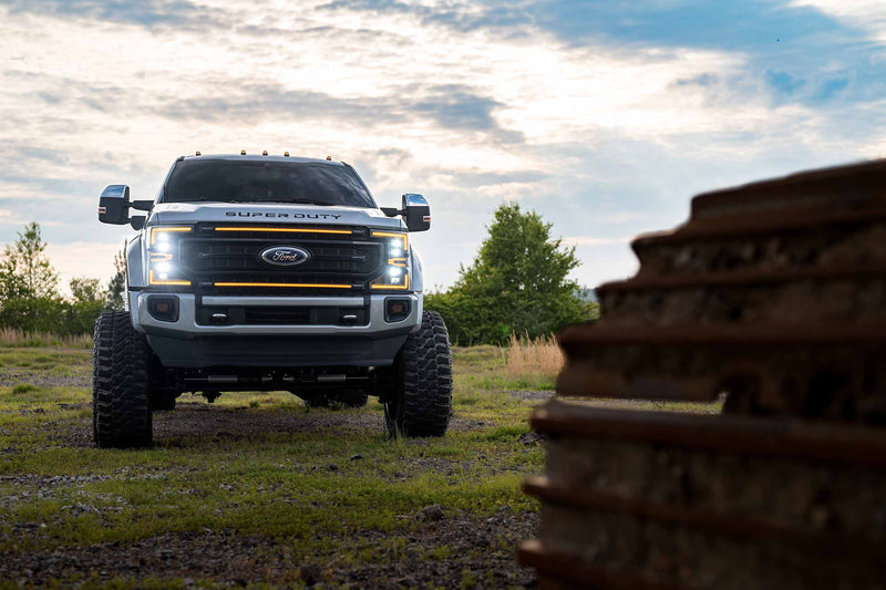 XBG LED Grille: Ford Super Duty (20-22) (Unfinished / Amber DRL)