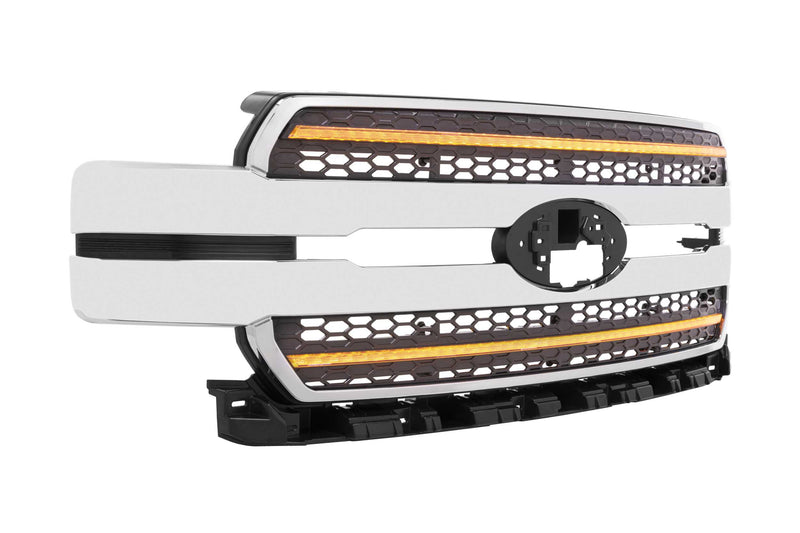 XBG LED Grille: Ford F150 (18-20) (Chrome Finish / Amber DRL)