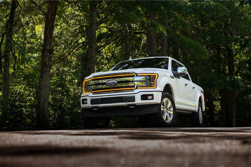 XBG LED Grille: Ford F150 (18-20) (Chrome Finish / Amber DRL)
