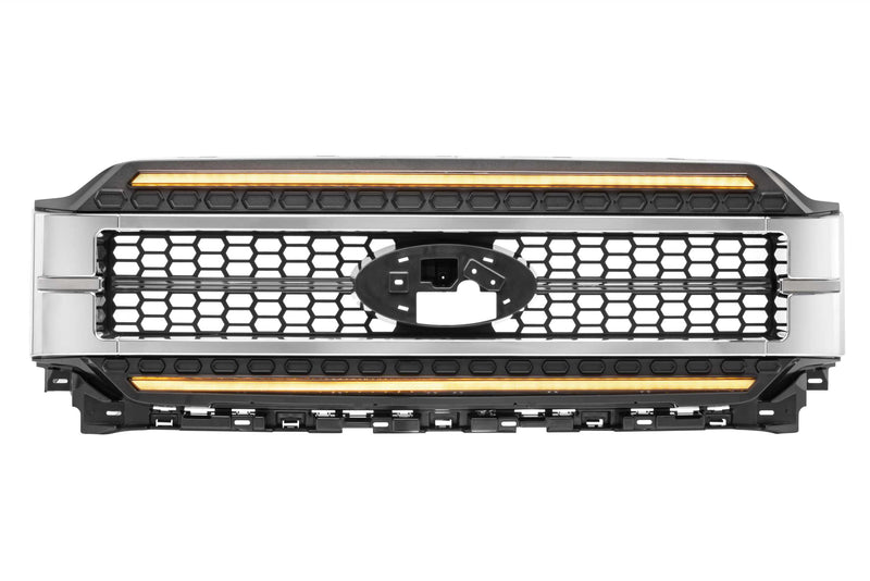 XBG LED Grille: Ford F150 (2021+) (Chrome Finish / Amber DRL)