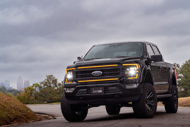 XBG LED Grille: Ford F150 (2021+) (Chrome Finish / Amber DRL)
