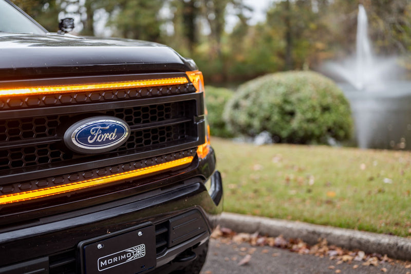 XBG LED Grille: Ford F150 (2021+) (Chrome Finish / Amber DRL)