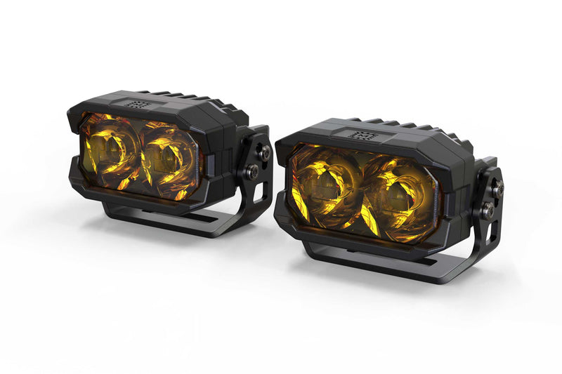 Morimoto 2Banger HXB LED Pod (Spot / Yellow)(Pair)