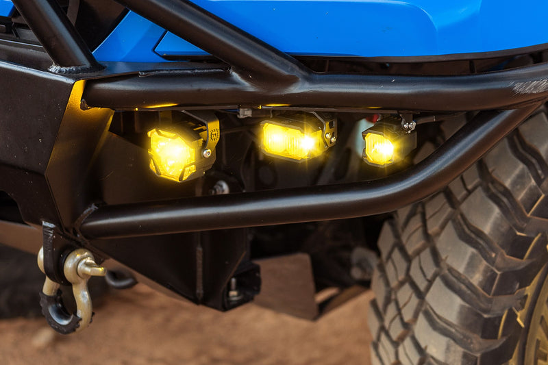 Morimoto 2Banger HXB LED Pod (SAE Wide / Yellow)(Pair)