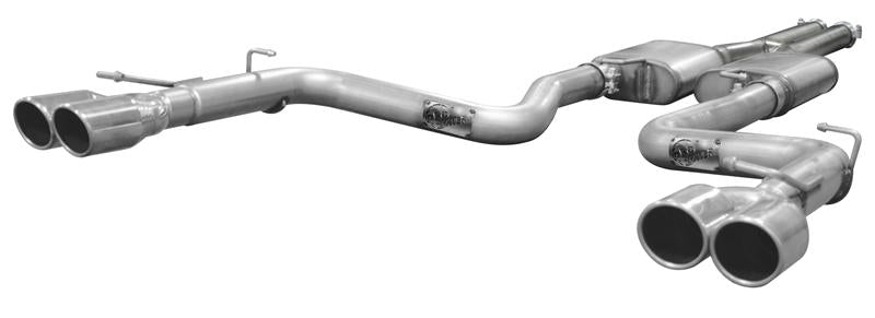 aFe MACHForce XP 3in 304SS Cat Back Exhaust s/ Black Tips 16-17 Cadillac ATS-V V6-3.6L (tt)