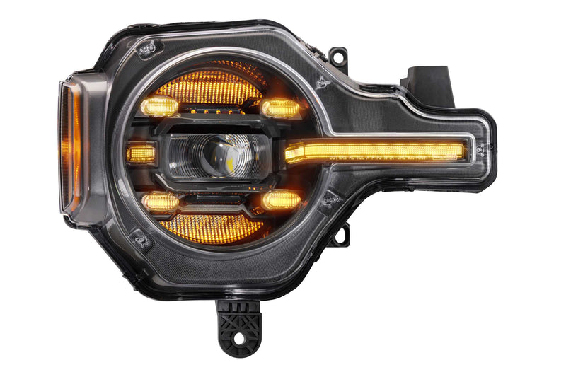 XB LED Headlights: Ford Bronco (21+) (Pair / Amber DRL)