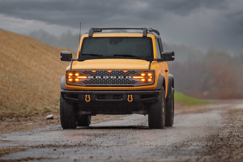 XB LED Headlights: Ford Bronco (21+) (Pair / Amber DRL)