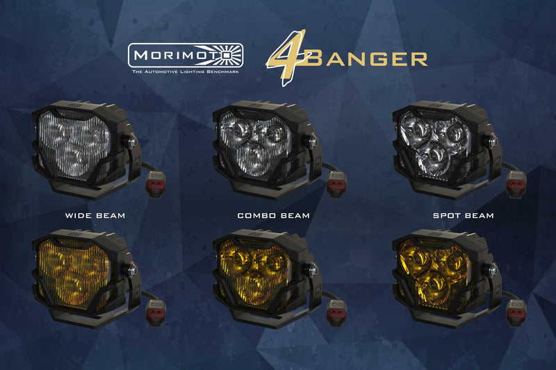 Morimoto 4Banger Fog Light Kit: JL/JT (2018+) (NCS/Wide/Yellow)