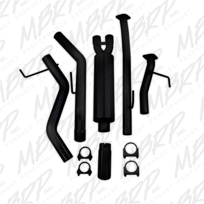 MBRP 2009-2014 Toyota Tundra 5.7L EC-Std. &amp; SB/CC-SB 3in Cat-Back Single Side AL - Black