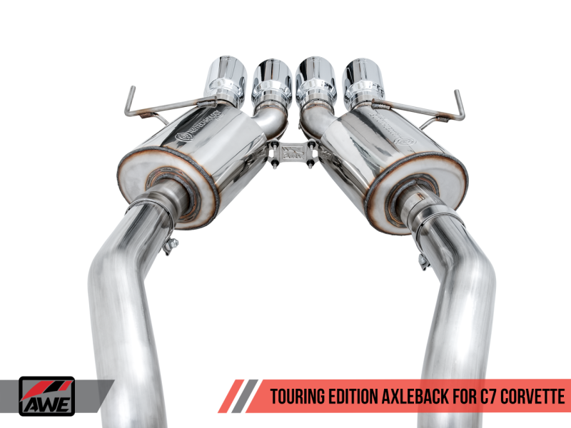 AWE Tuning 14-19 Chevy Corvette C7 Z06/ZR1 (w/o AFM) Touring Edition Axle-Back Exhaust w/Chrome Tips