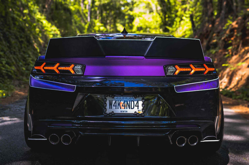 XB LED Tail Lights: Chevrolet Camaro (16-18) (Pair / Lambo / Smoked)