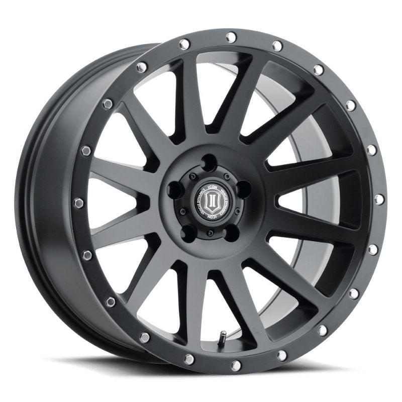 ICON Compression 20x10 5x5 -12mm Offset 5in BS 71.5mm Bore Satin Black Wheel (CLOSE OUT