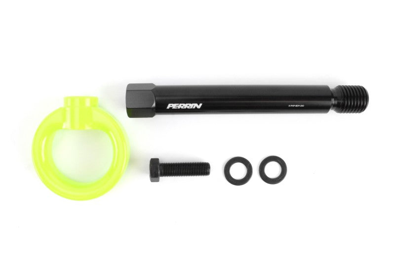 PERRIN 17-21 Honda Civic Si/Type R/Touring/Hatchback Tow Hook Kit Rear - Neon Yellow