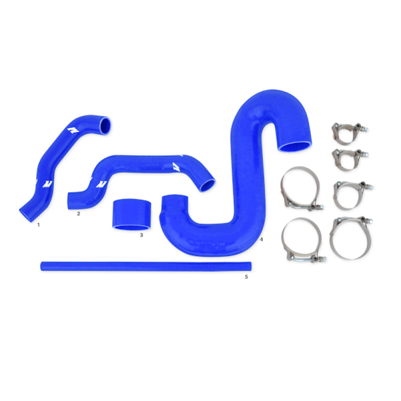 Mishimoto Subaru 02-07 WRX/04-07 STi Top-Mount Intercooler Kit - Powder Coated Black &amp; Blue Hoses