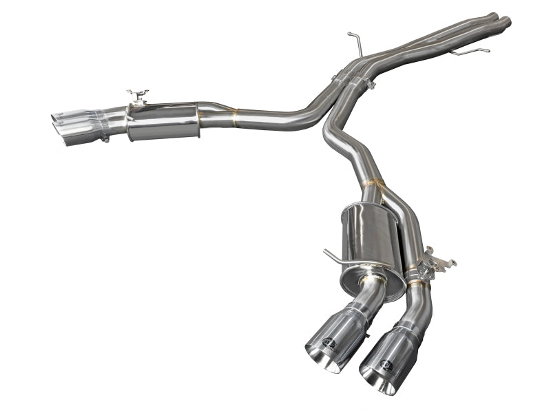 aFe 18-20 Audi RS5 Coupe MACH Force-Xp 3in to 2.5in 304 SS Axle-Back Exhaust System-Quad Polish Tips