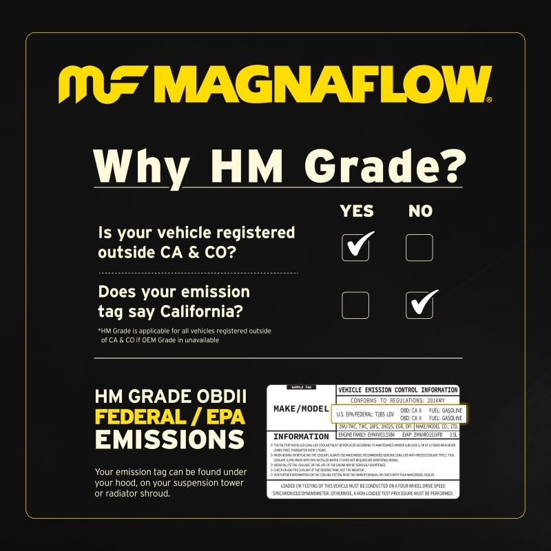 MagnaFlow Direct Fit Catalytic Converter 2014 BMW X5 3.0L Closed Couple
