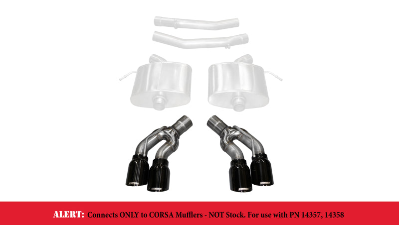 Corsa 16-17 Cadillac CTS-V 2.75in Inlet / 4.0in Outlet Black PVD Tip Kit (For Corsa Exhaust Only)
