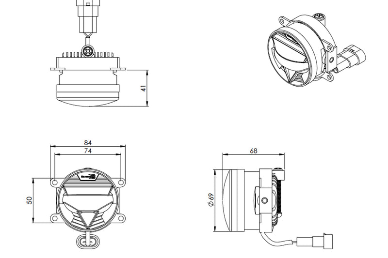 Morimoto XB LED Fogs: Type U (Pair)