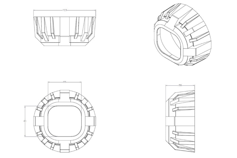 Square: Gatling Gun 2.0 Projector Shroud