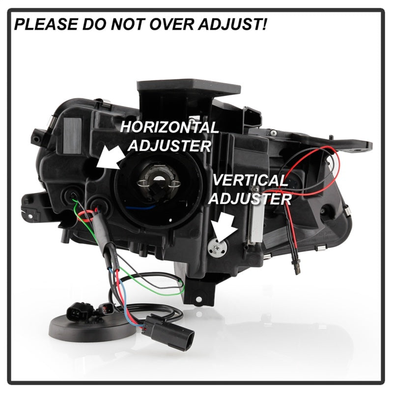 Custon LED Chevy Camaro 16-18 Halogen Model Projector Headlights Black PRO-YD-CCAM16HALSI-SEQ-BK (OpenBox)
