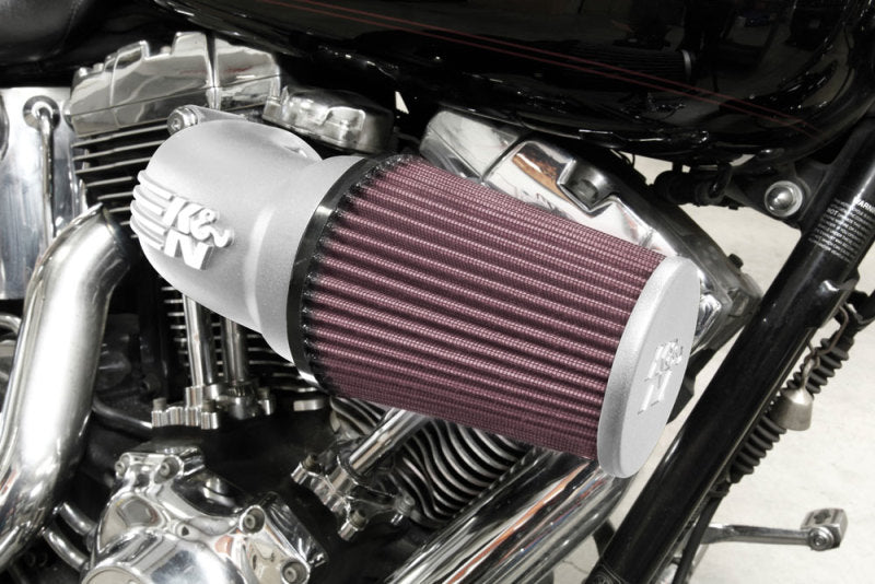 K&N 08-17 Harley-Davidson Touring Models Performance Air Intake System Silver