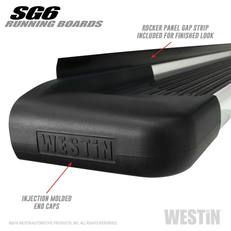 Westin SG6 Polished Aluminum Running Boards 74.25 in - Polished