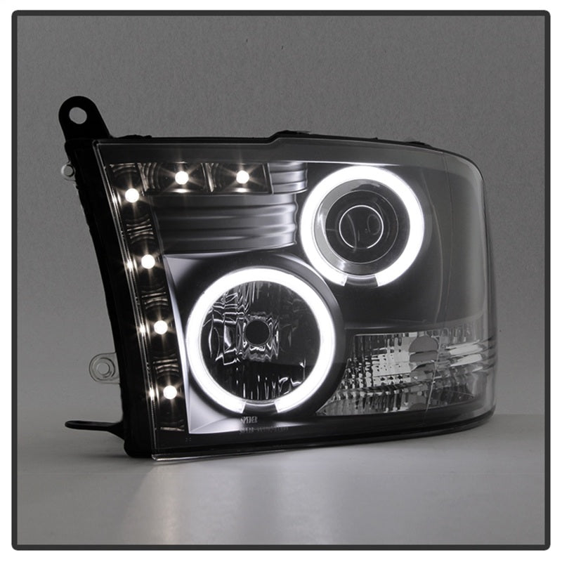Spyder Dodge Ram 1500 09-14 Projector Headlights Halogen- CCFL Halo LED - Blk PRO-YD-DR09-CCFL-BK  (CLOSE OUT)