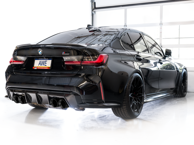 AWE Tuning SwitchPath Cat-Back Exhaust for BMW G8X M3/M4 - Diamond Black Tips